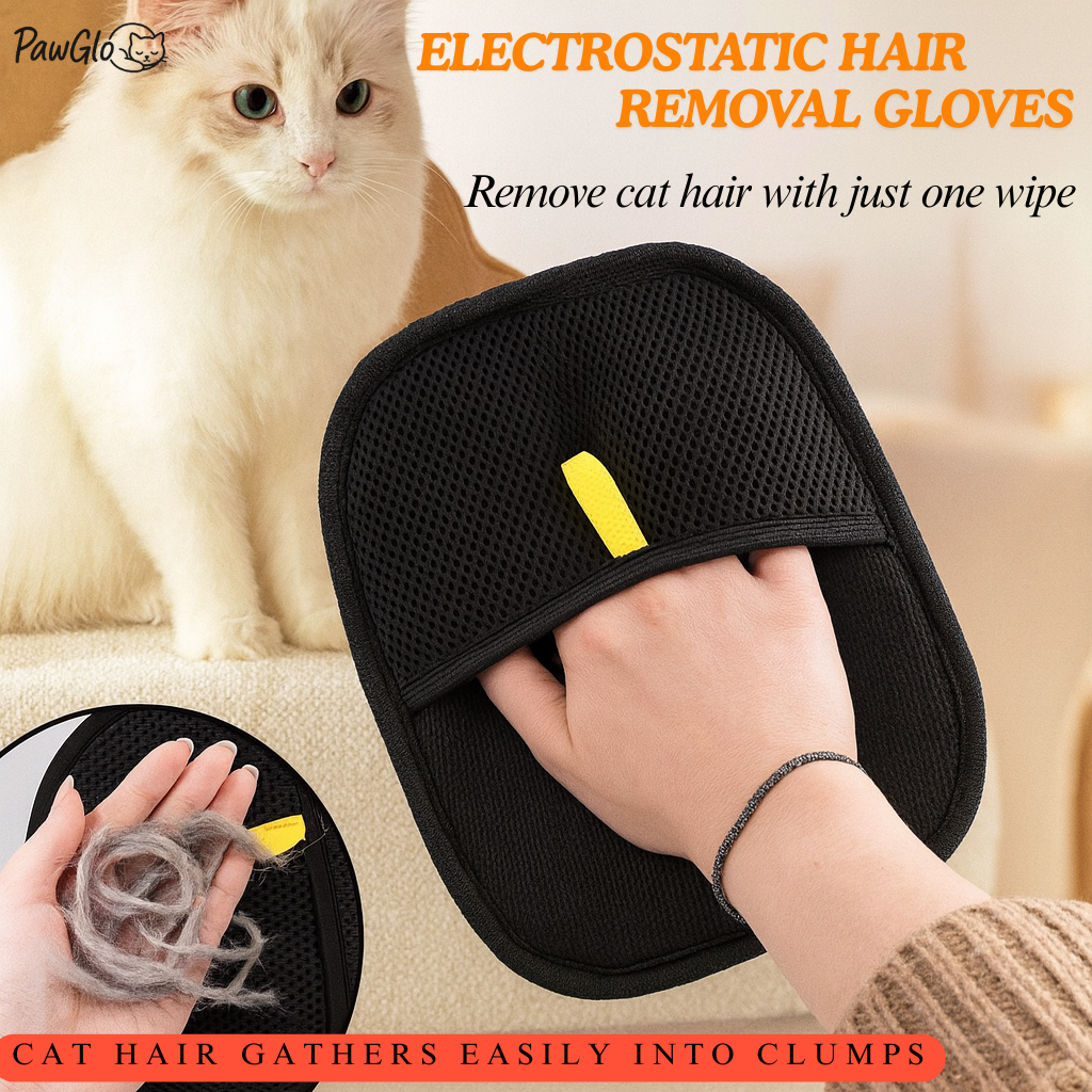 Pet hair cleaning gloves